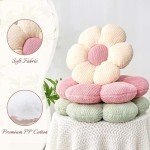 Cute Sage Green Flower Shaped Floor Pillow