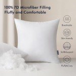 MIULEE Waterproof Square Outdoor Pillow Inserts - 4 Pack