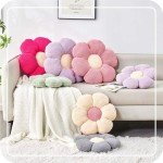 Cute Sage Green Flower Shaped Floor Pillow