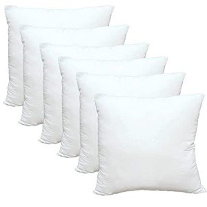 6 Pack Luxury 18"x18" Soft White Pillow Inserts