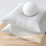 MIULEE Waterproof Square Outdoor Pillow Inserts - 4 Pack