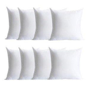 Cozy 18x18 Throw Pillow Inserts - Set of 8
