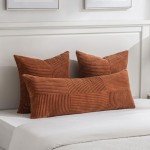 Rust Boho Decorative Throw Pillow Covers - 2 Pack