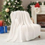 Buttery Ivory Reversible Throw Blanket 50x60 inches
