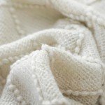 Beige Textured Knit Throw Blanket 50x60 Inches