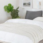 Beige Textured Knit Throw Blanket 50x60 Inches