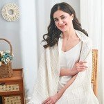 Soft Knitted Throw Blanket with Tassels - 50"x60