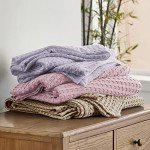 Bedsure Cooling Waffle Cotton King Size Blanket