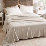 Bedsure Cotton Queen Blanket - Lightweight Herringbone Design