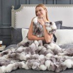 Soft Tie-Dye Faux Fur Throw Blanket, 50"x60