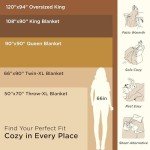 Bedsure Cotton Queen Blanket - Lightweight Herringbone Design