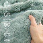 Sage Green Fleece Throw Blanket - 50x60 Inches