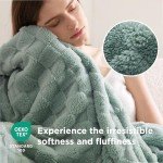 Sage Green Fleece Throw Blanket - 50x60 Inches