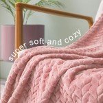 Cozy Pink Fleece Throw Blanket for Couch & Bed