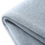 Light Blue Knitted Throw Blanket with Tassels