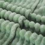 Sage Green Plush Fleece Throw Blanket 50”×60”