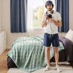 Sage Green Fleece Throw Blanket - 50x60 Inches