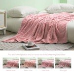 Cozy Pink Fleece Throw Blanket for Couch & Bed