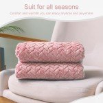 Cozy Pink Fleece Throw Blanket for Couch & Bed