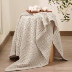 Cotton Waffle Weave Throw Blanket - Oatmeal 50"x60
