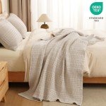 Cotton Waffle Weave Throw Blanket - Oatmeal 50"x60