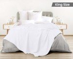 Utopia Bedding White Cotton Waffle King Blanket