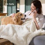 Cozy White Fleece Throw Blanket for Women 50x60