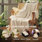 Bedsure 100% Cotton Muslin Throw Blanket - 50x70 Inches