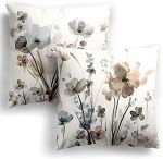 KKVEE Floral Pillow Cover Set of 2, 18x18