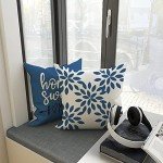 Light Blue Decorative Pillow Covers Set of 4