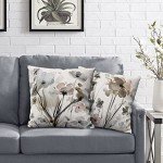 KKVEE Floral Pillow Cover Set of 2, 18x18