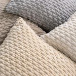 Cozoomy Set of 4 18x18 Inch Corduroy Pillow Covers