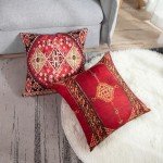 Geometric Kilim Throw Pillow Covers - Set of 4