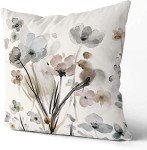 KKVEE Floral Pillow Cover Set of 2, 18x18
