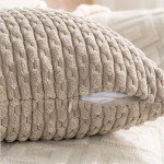 Cozoomy Set of 4 18x18 Inch Corduroy Pillow Covers