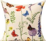 Garden Floral Throw Pillow Covers Set of 4