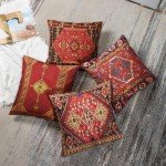 Geometric Kilim Throw Pillow Covers - Set of 4