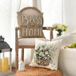 Farmhouse Eucalyptus Throw Pillow Covers - Set of 4