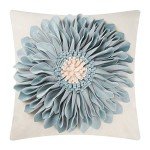 Blue 3D Sunflower Handmade Throw Pillow Covers