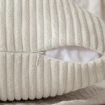 Beige Corduroy Pillow Covers - Set of 2