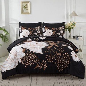 Botanical Floral Queen Bed in a Bag Set