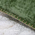 Chenille Throw Pillow Covers 18x18 Set of 2