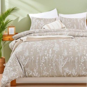 Floral Queen Comforter Set with Pillow Shams