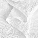 Hansleep White Queen Quilt Bed Set, 3 Pieces
