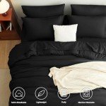 CozyLux 7-Piece Queen Comforter Set in Black