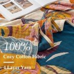 Boho Floral Cotton Throw Blanket for All Seasons