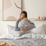 Grey Floral Queen Comforter Set - 3 Pieces