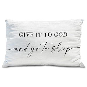 Give It to God Throw Pillow Cover, 12x20