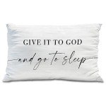 Give It to God Throw Pillow Cover, 12x20