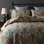 Queen Size Boho Farmhouse Comforter Set, 3 Pieces